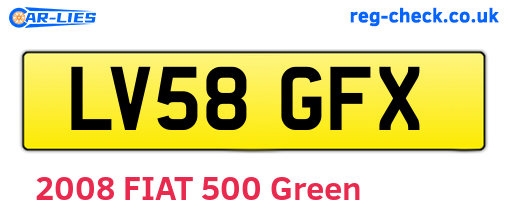LV58GFX are the vehicle registration plates.