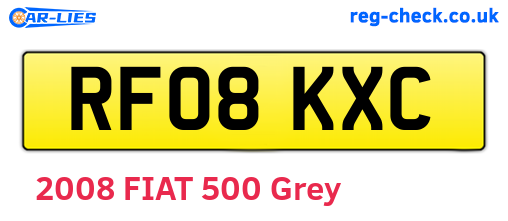 RF08KXC are the vehicle registration plates.
