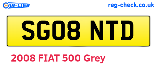SG08NTD are the vehicle registration plates.
