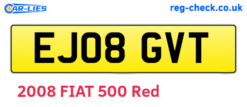 EJ08GVT are the vehicle registration plates.