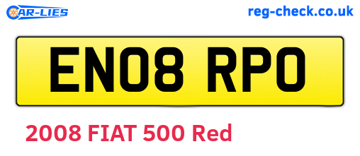 EN08RPO are the vehicle registration plates.