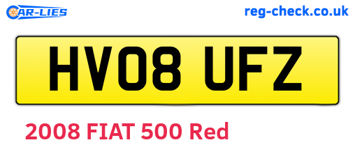 HV08UFZ are the vehicle registration plates.