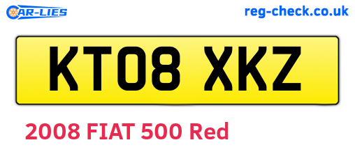 KT08XKZ are the vehicle registration plates.