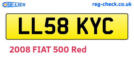 LL58KYC are the vehicle registration plates.