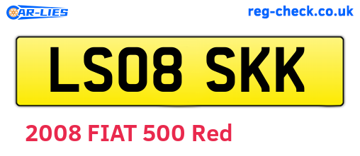 LS08SKK are the vehicle registration plates.