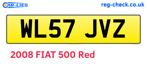 WL57JVZ are the vehicle registration plates.