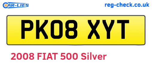 PK08XYT are the vehicle registration plates.
