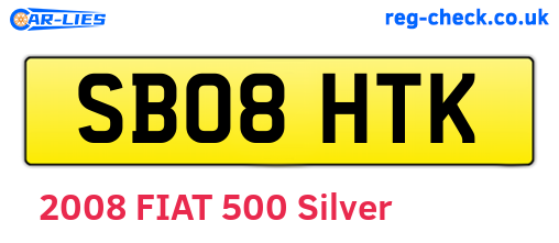 SB08HTK are the vehicle registration plates.