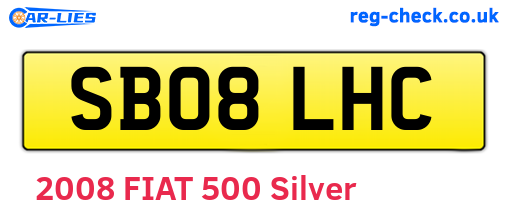 SB08LHC are the vehicle registration plates.