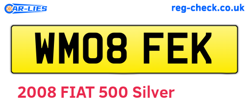 WM08FEK are the vehicle registration plates.