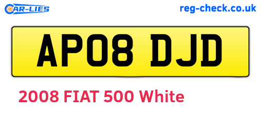 AP08DJD are the vehicle registration plates.
