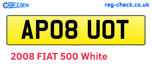 AP08UOT are the vehicle registration plates.