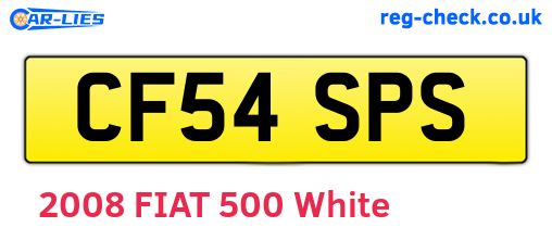 CF54SPS are the vehicle registration plates.