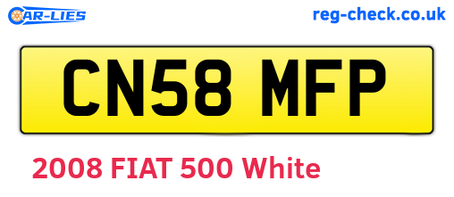 CN58MFP are the vehicle registration plates.