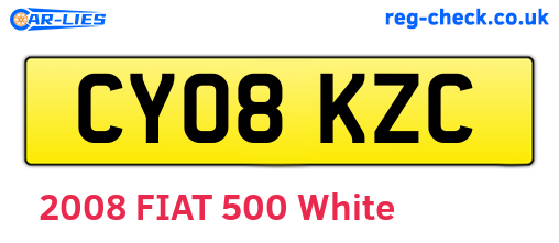 CY08KZC are the vehicle registration plates.