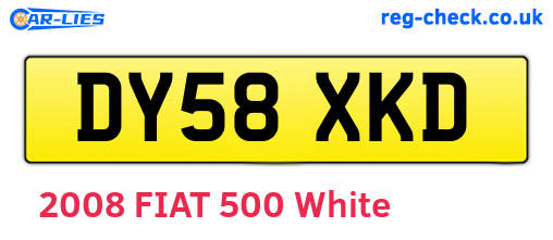 DY58XKD are the vehicle registration plates.