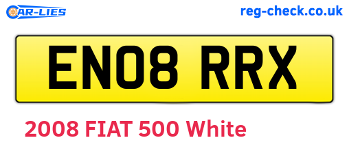 EN08RRX are the vehicle registration plates.