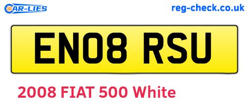 EN08RSU are the vehicle registration plates.