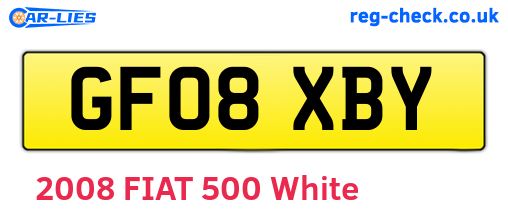 GF08XBY are the vehicle registration plates.