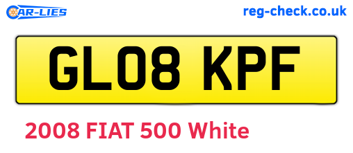 GL08KPF are the vehicle registration plates.