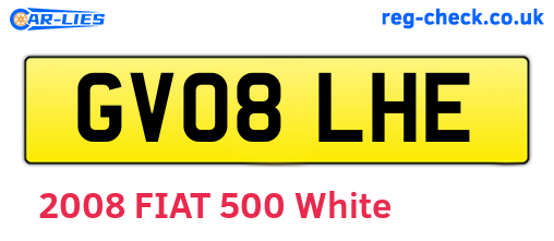GV08LHE are the vehicle registration plates.