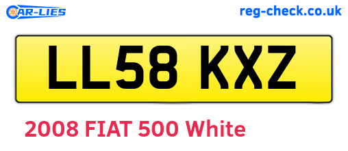 LL58KXZ are the vehicle registration plates.