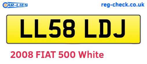 LL58LDJ are the vehicle registration plates.
