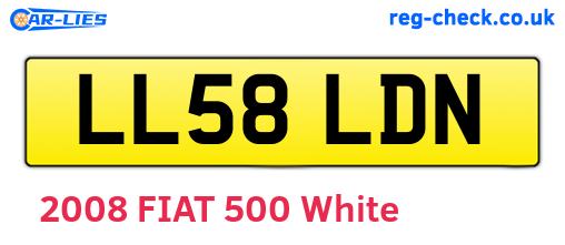 LL58LDN are the vehicle registration plates.