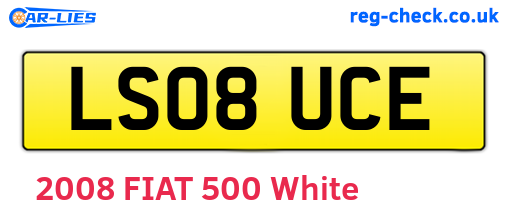 LS08UCE are the vehicle registration plates.