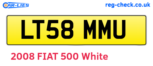 LT58MMU are the vehicle registration plates.