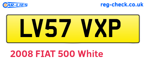 LV57VXP are the vehicle registration plates.