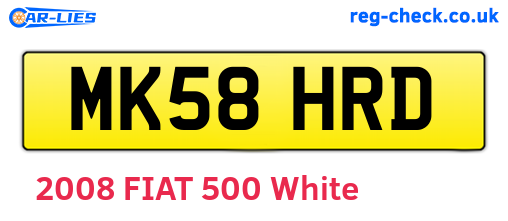 MK58HRD are the vehicle registration plates.