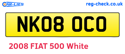 NK08OCO are the vehicle registration plates.