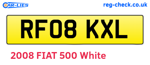 RF08KXL are the vehicle registration plates.