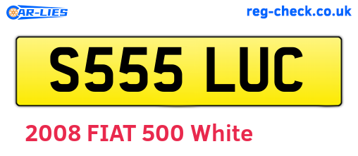 S555LUC are the vehicle registration plates.