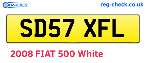 SD57XFL are the vehicle registration plates.