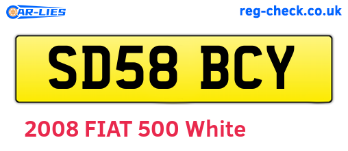 SD58BCY are the vehicle registration plates.
