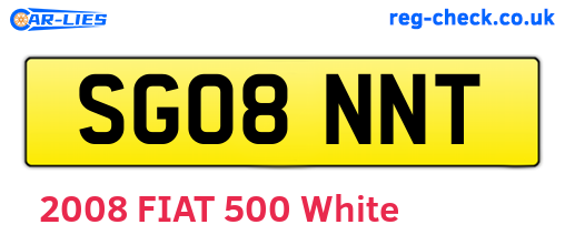 SG08NNT are the vehicle registration plates.