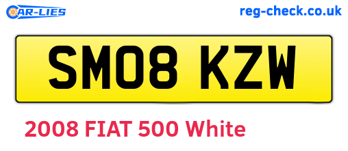 SM08KZW are the vehicle registration plates.