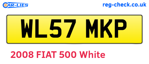 WL57MKP are the vehicle registration plates.