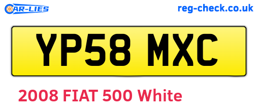YP58MXC are the vehicle registration plates.