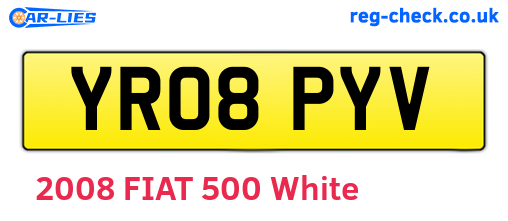 YR08PYV are the vehicle registration plates.