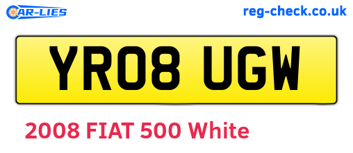 YR08UGW are the vehicle registration plates.