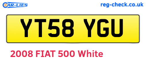 YT58YGU are the vehicle registration plates.
