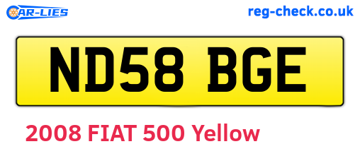 ND58BGE are the vehicle registration plates.
