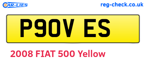 P90VES are the vehicle registration plates.