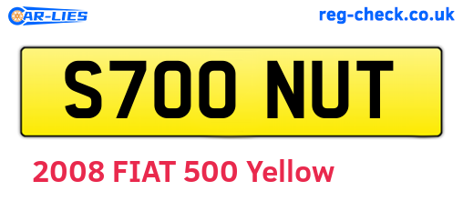 S700NUT are the vehicle registration plates.