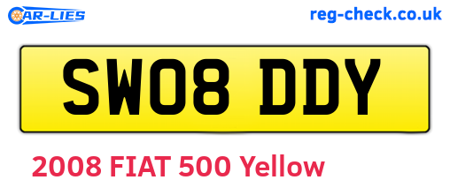 SW08DDY are the vehicle registration plates.