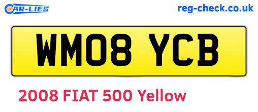 WM08YCB are the vehicle registration plates.