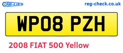 WP08PZH are the vehicle registration plates.